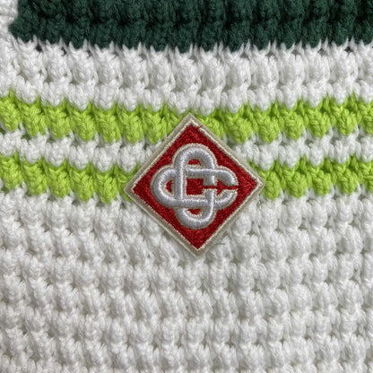 Conjunto Casablanca Crochet Blanco Verde