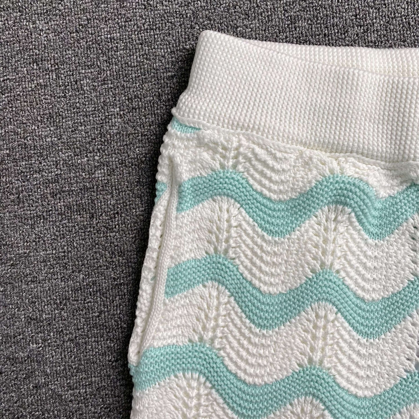 Conjunto Casablanca Crochet Blanco Verde