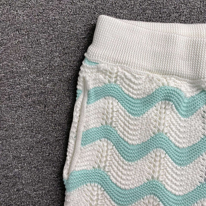 Conjunto Casablanca Crochet Blanco Verde