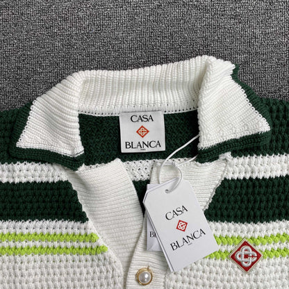 Conjunto Casablanca Crochet Blanco Verde