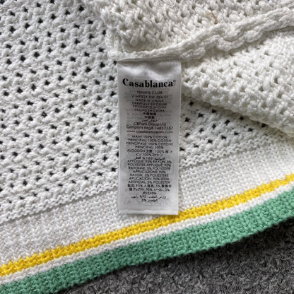 Conjunto Casablanca Crochet Blanco Verde