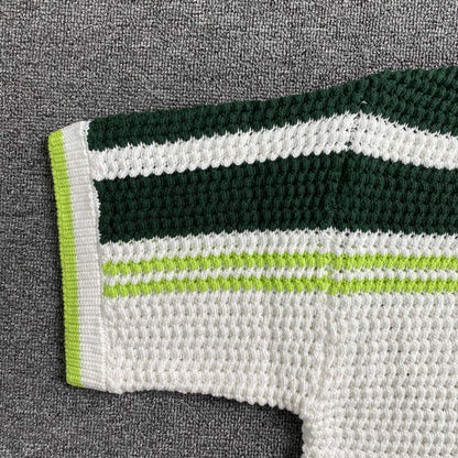 Conjunto Casablanca Crochet Blanco Verde