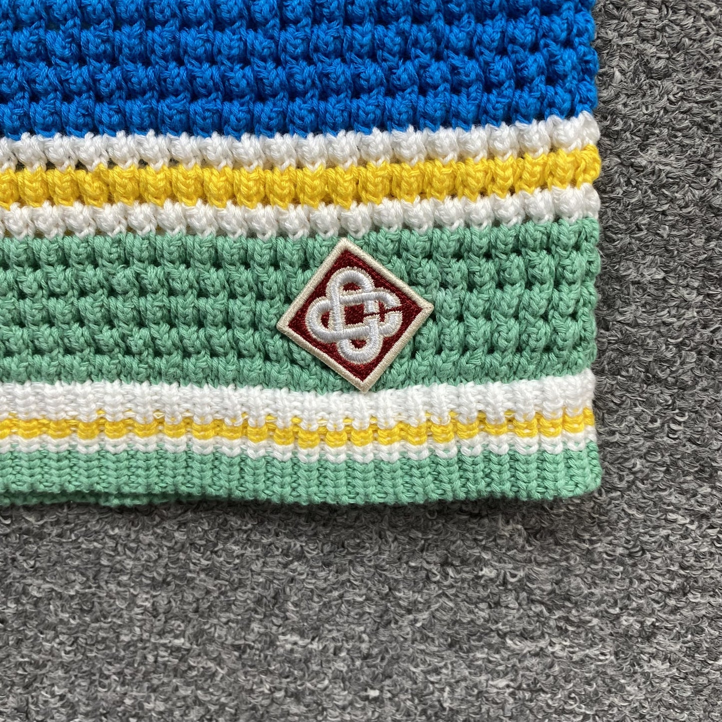 Conjunto Casablanca Crochet Blanco Verde