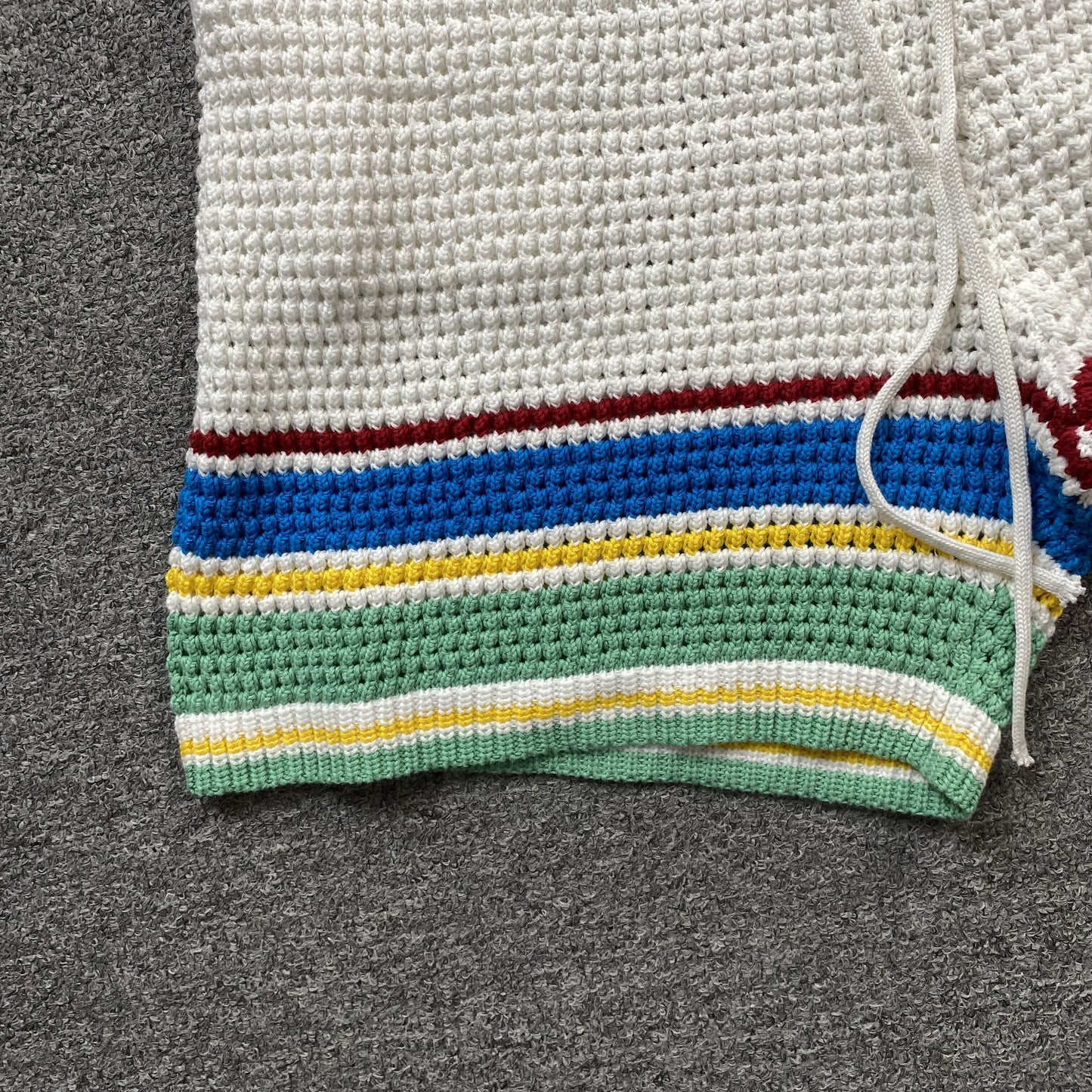 Conjunto Casablanca Crochet Blanco Verde