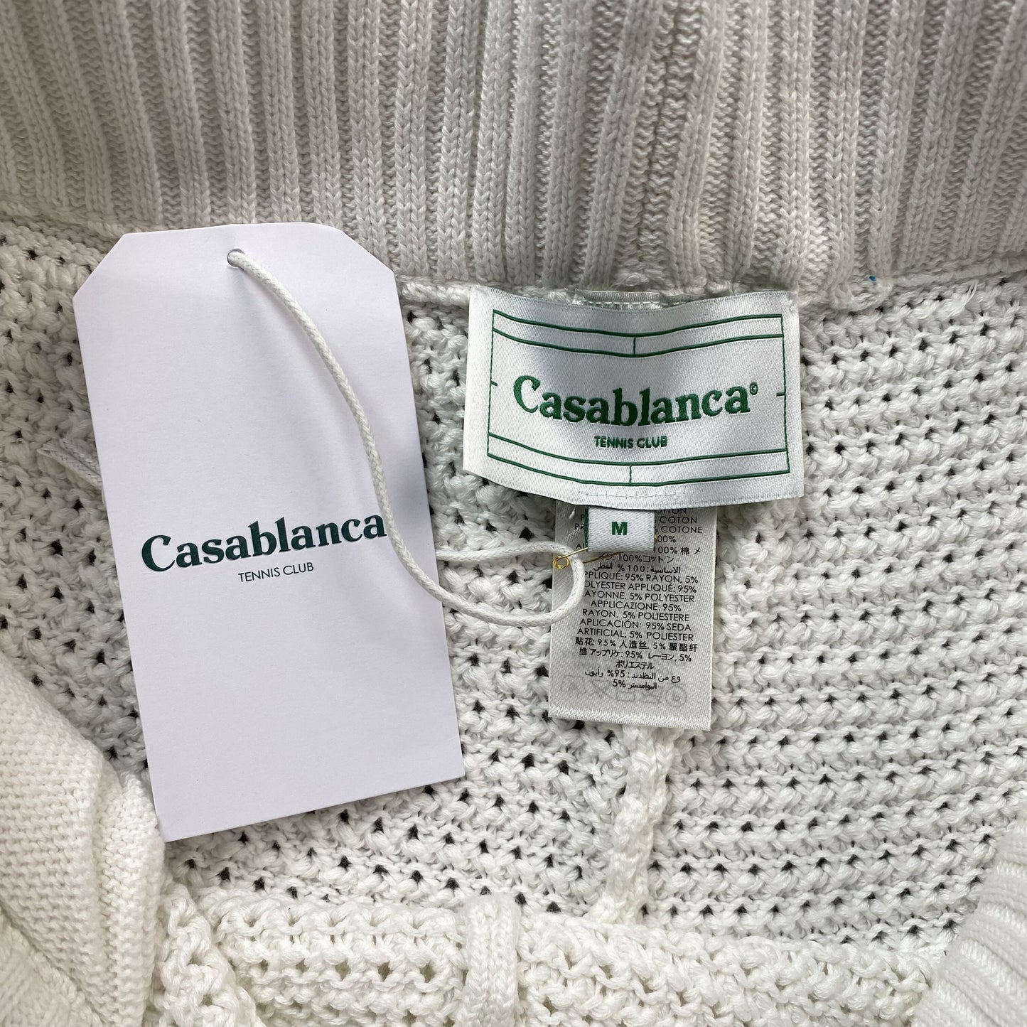 Conjunto Casablanca Crochet Blanco Verde