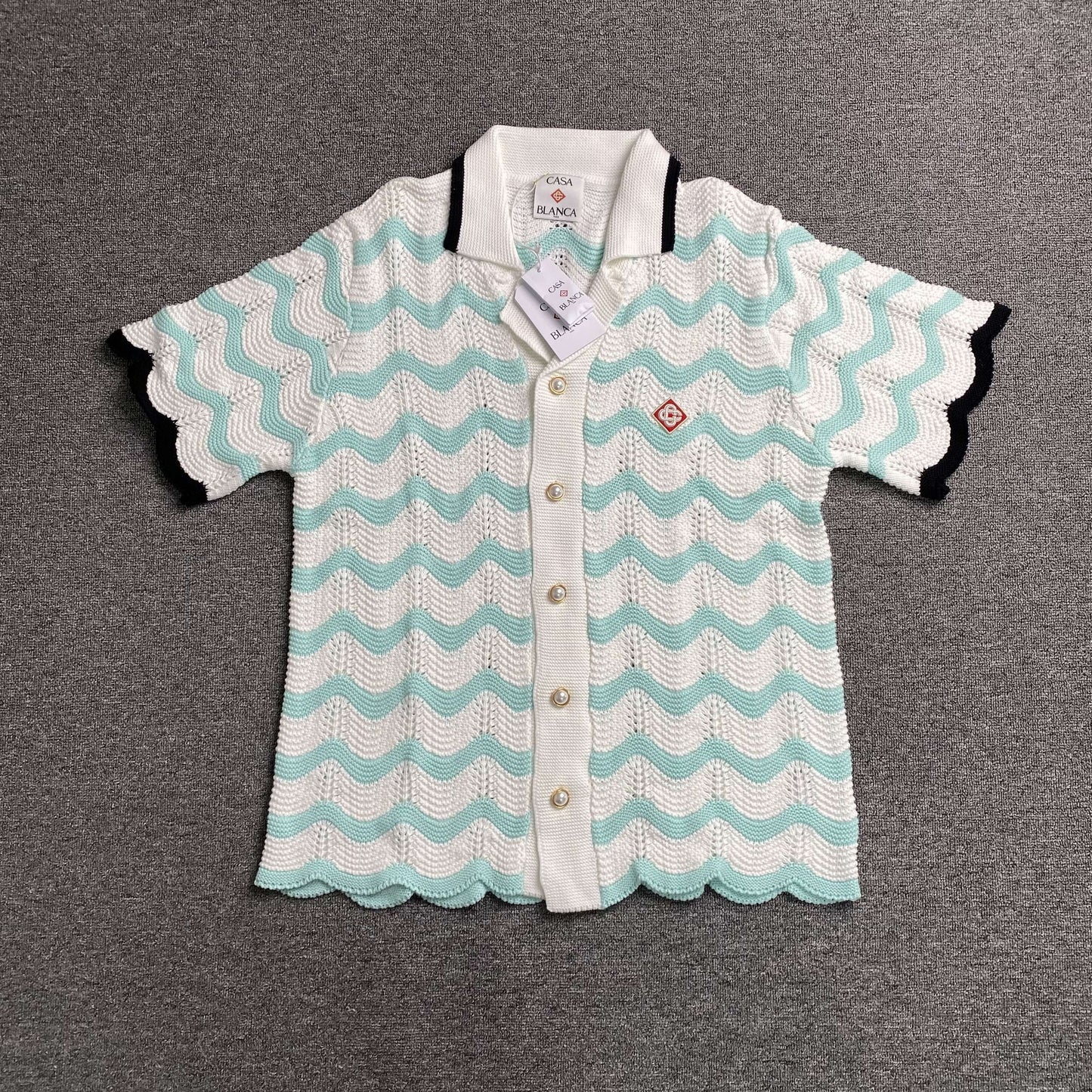 Conjunto Casablanca Crochet Blanco Verde