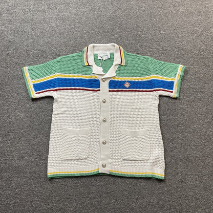 Conjunto Casablanca Crochet Blanco Verde