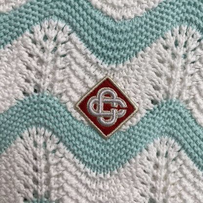 Conjunto Casablanca Crochet Blanco Verde