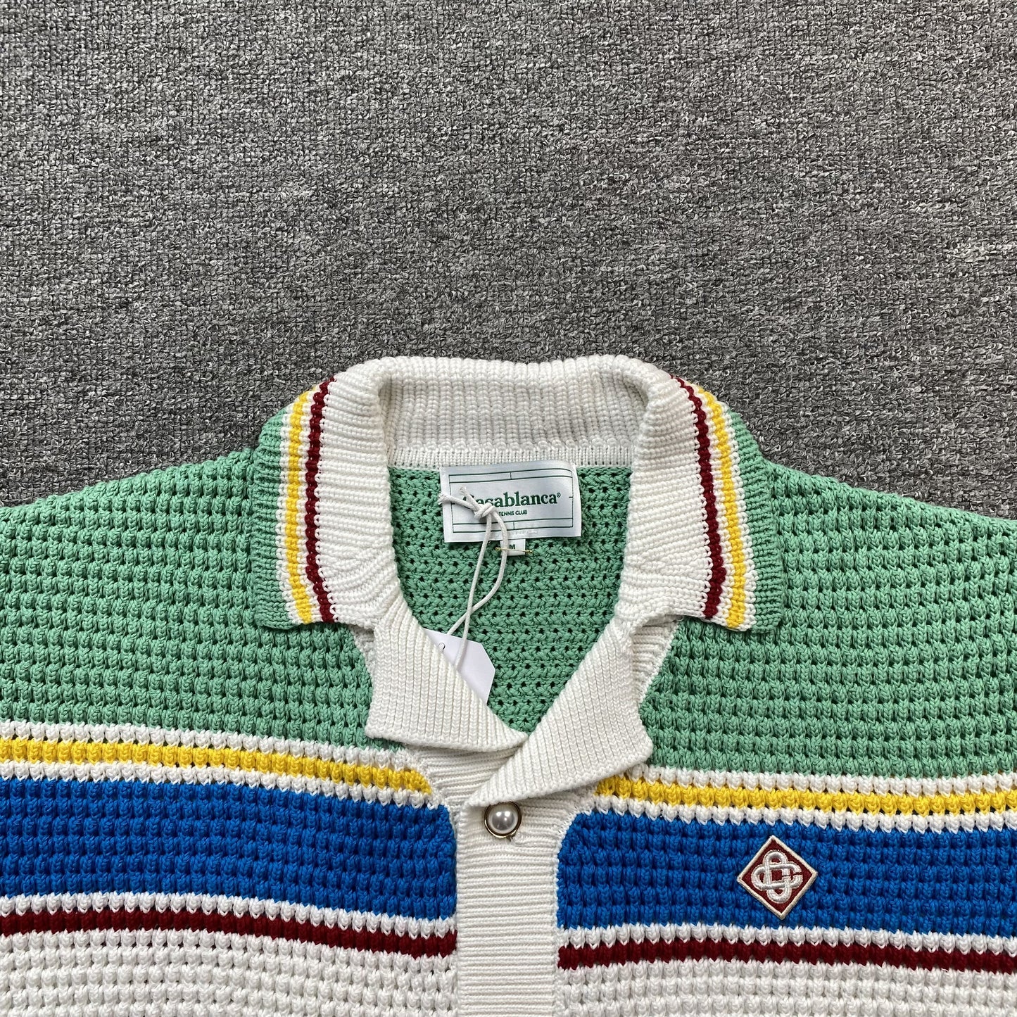 Conjunto Casablanca Crochet Blanco Verde