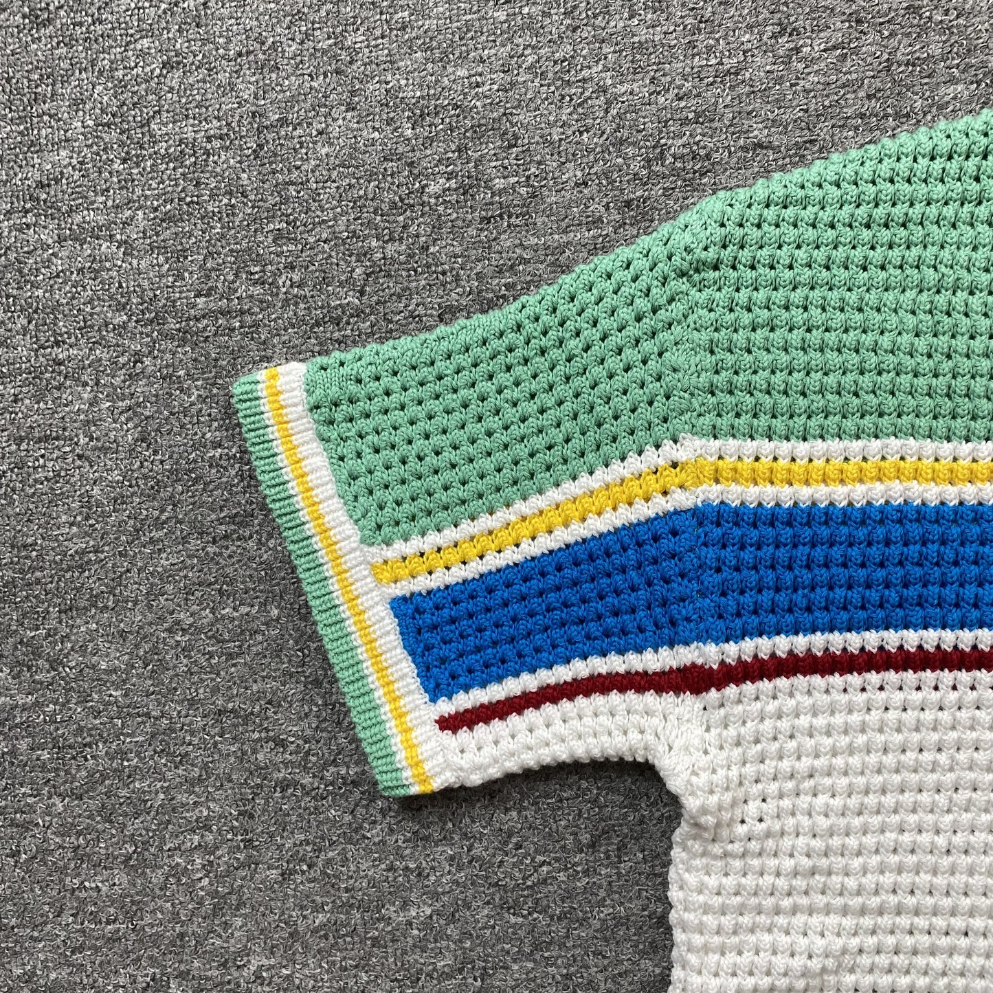 Conjunto Casablanca Crochet Blanco Verde