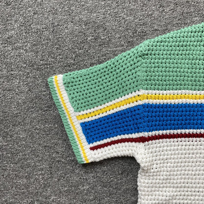 Conjunto Casablanca Crochet Blanco Verde