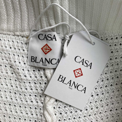 Conjunto Casablanca Crochet Blanco Verde