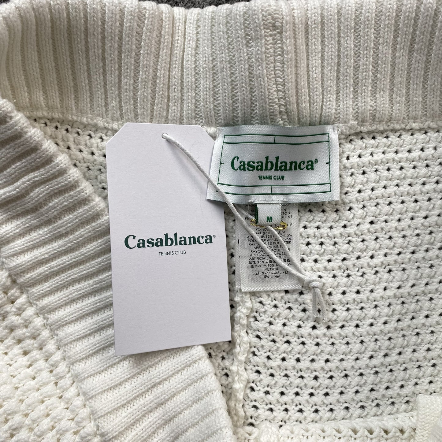 Conjunto Casablanca Crochet Blanco Gris