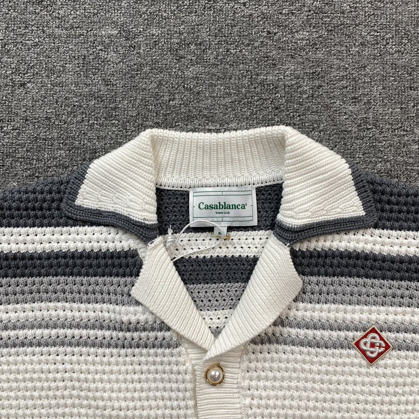 Conjunto Casablanca Crochet Blanco Gris