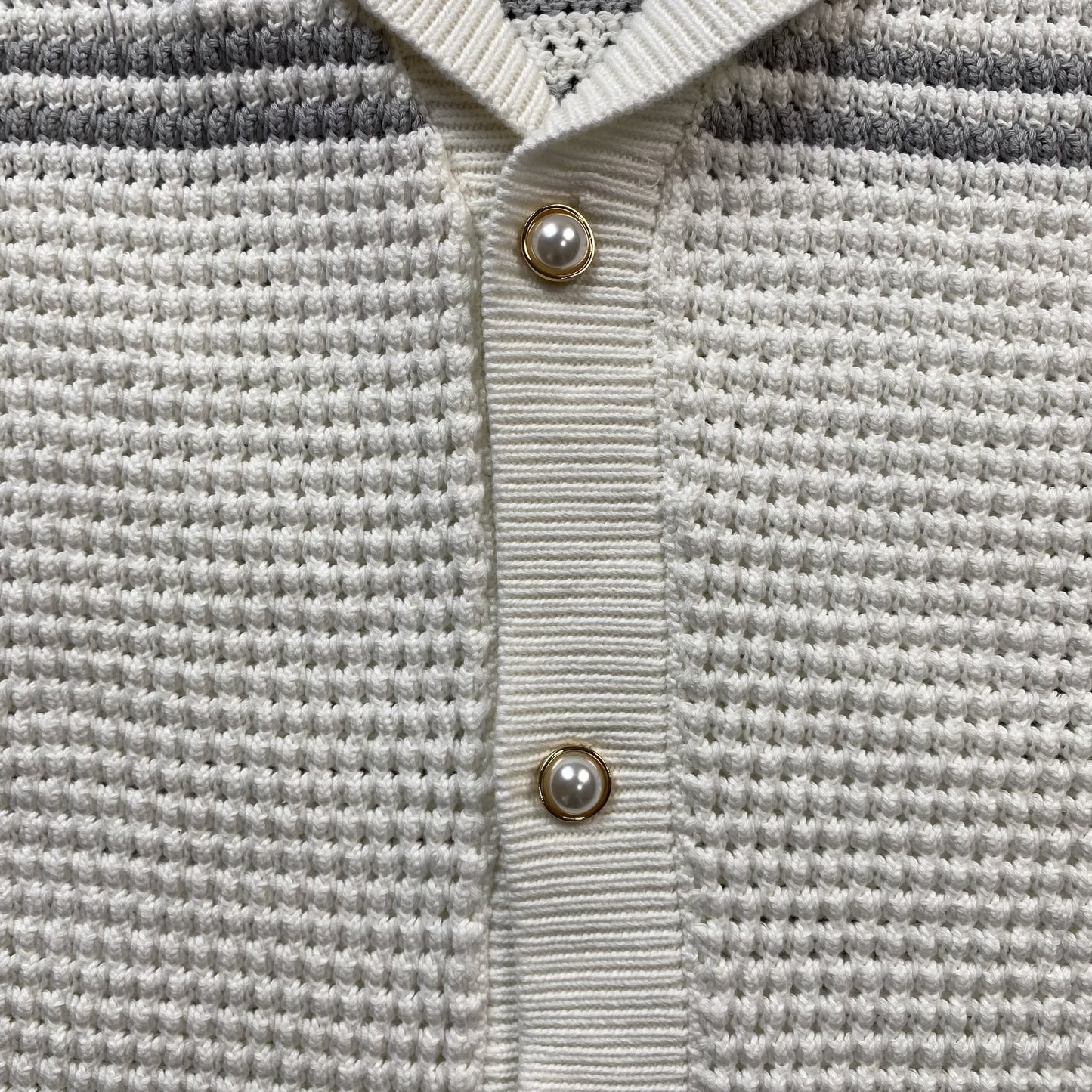 Conjunto Casablanca Crochet Blanco Gris