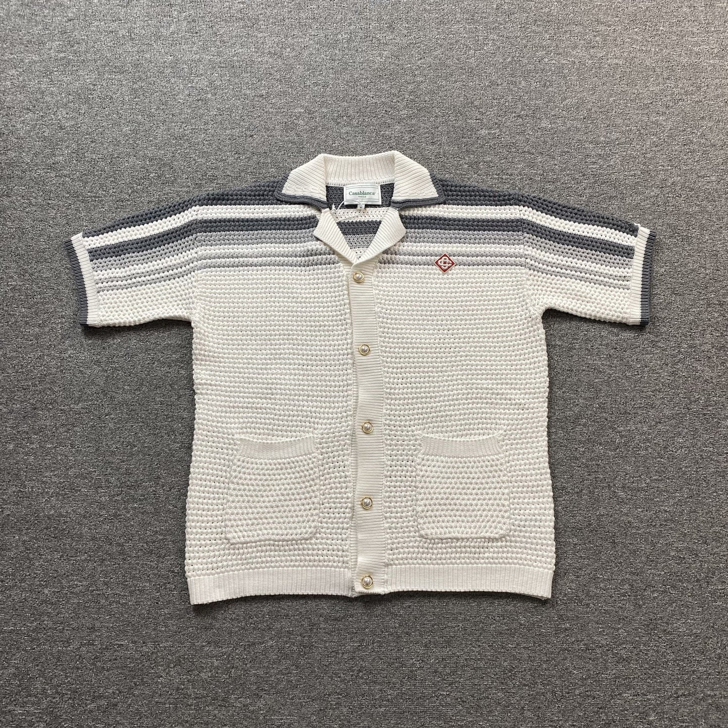 Conjunto Casablanca Crochet Blanco Gris