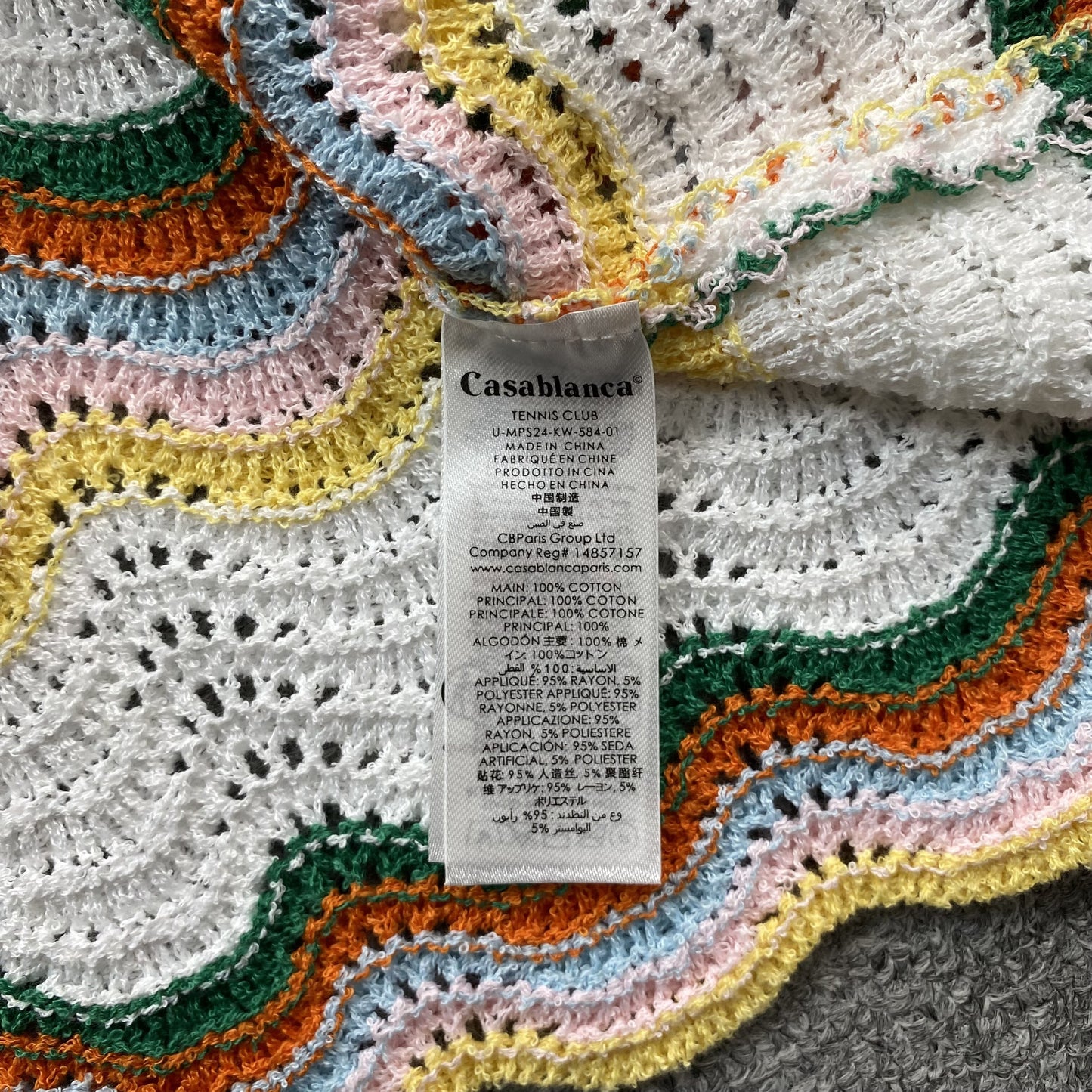 Conjunto Casablanca Crochet Blanco Multicolor