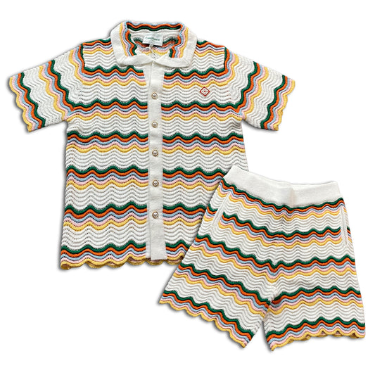 Conjunto Casablanca Crochet Blanco Multicolor