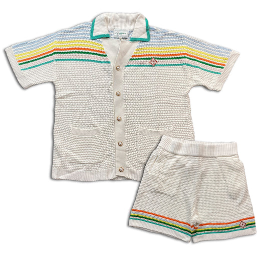 Conjunto Casablanca Crochet Blanco Multicolor