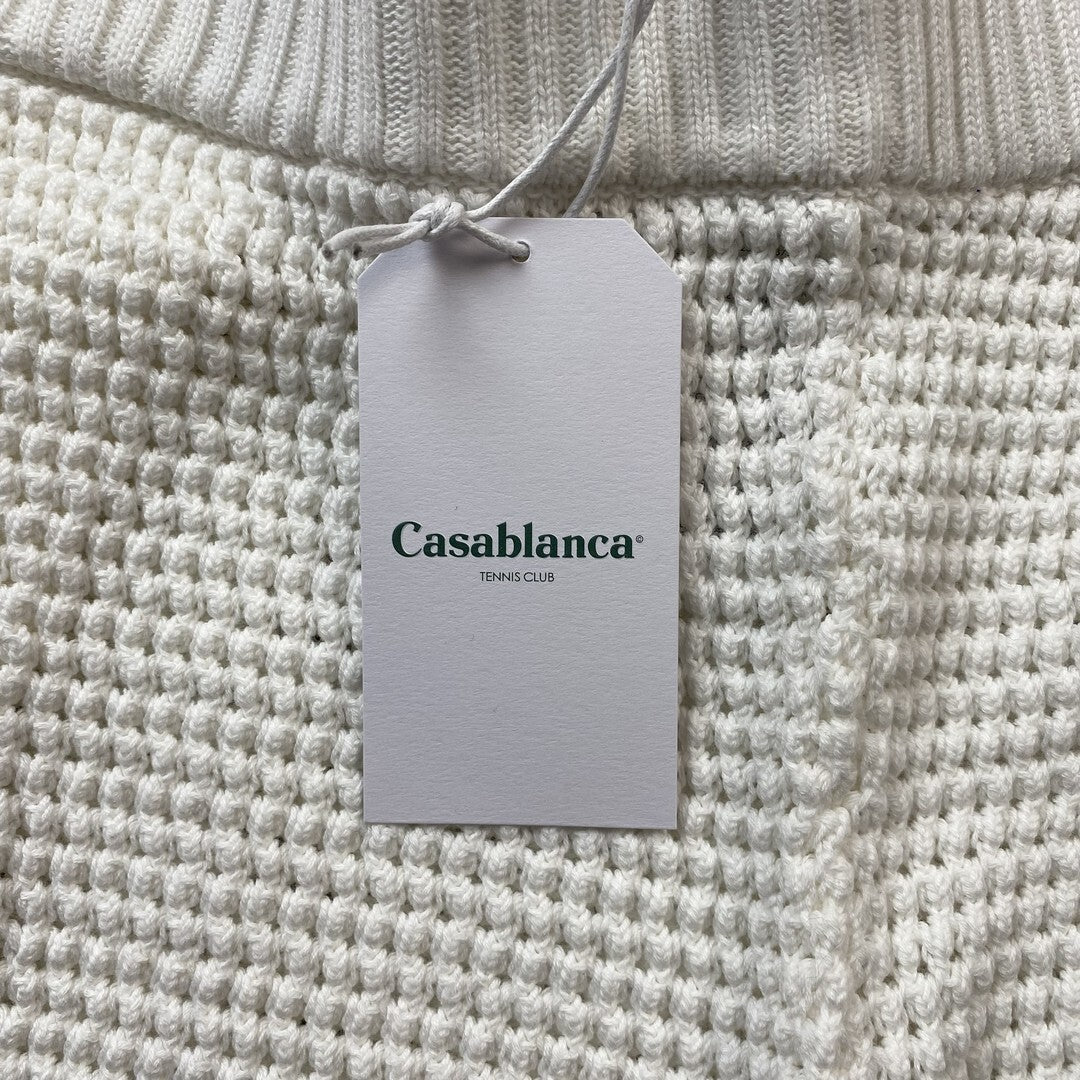 Conjunto Casablanca Crochet Blanco Amarillo