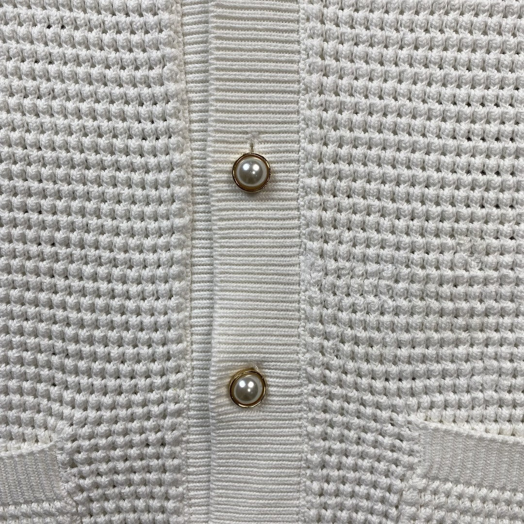 Conjunto Casablanca Crochet Blanco Amarillo