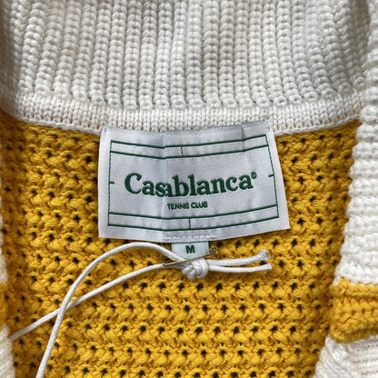 Conjunto Casablanca Crochet Blanco Amarillo