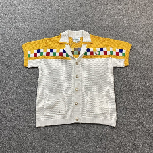 Conjunto Casablanca Crochet Blanco Amarillo