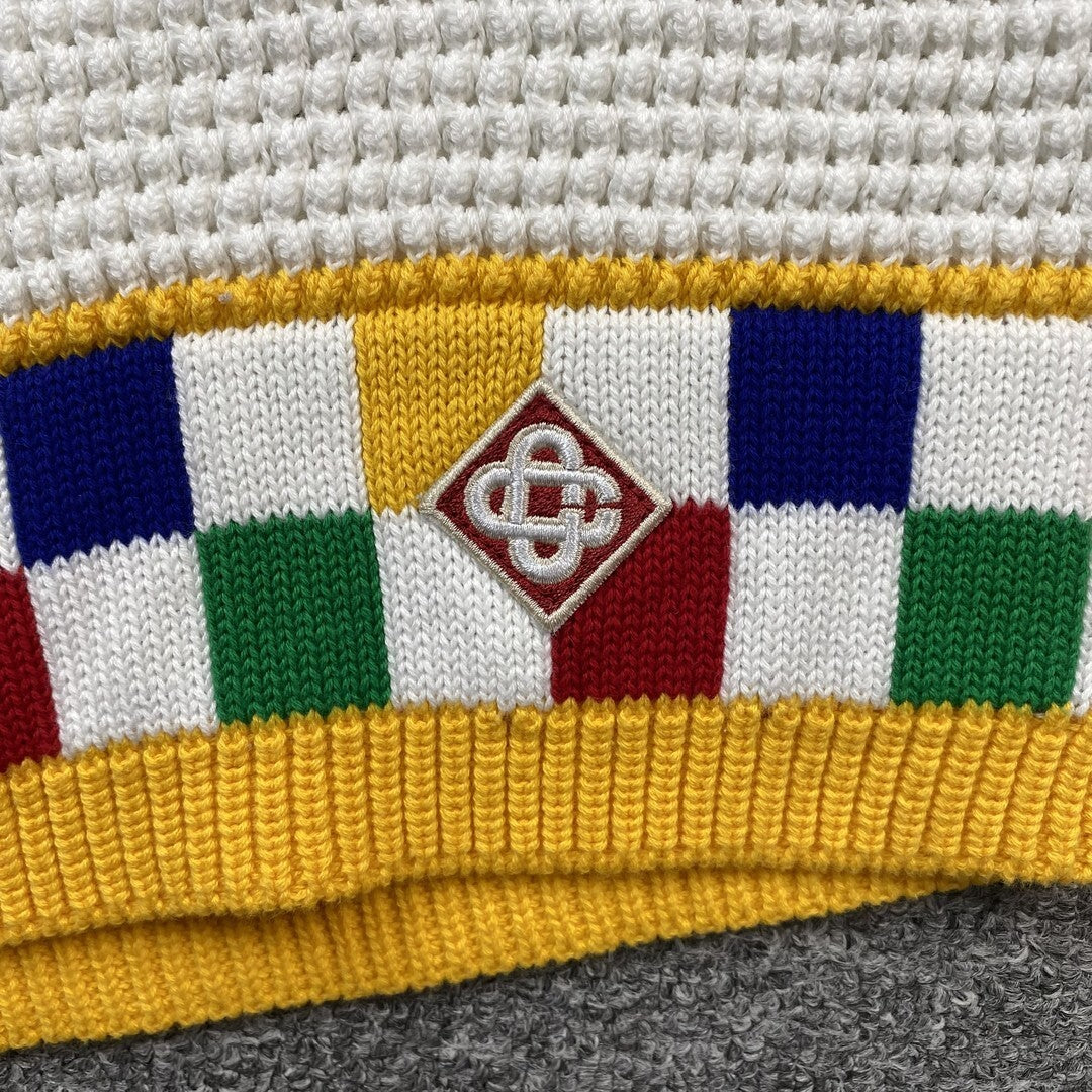 Conjunto Casablanca Crochet Blanco Amarillo