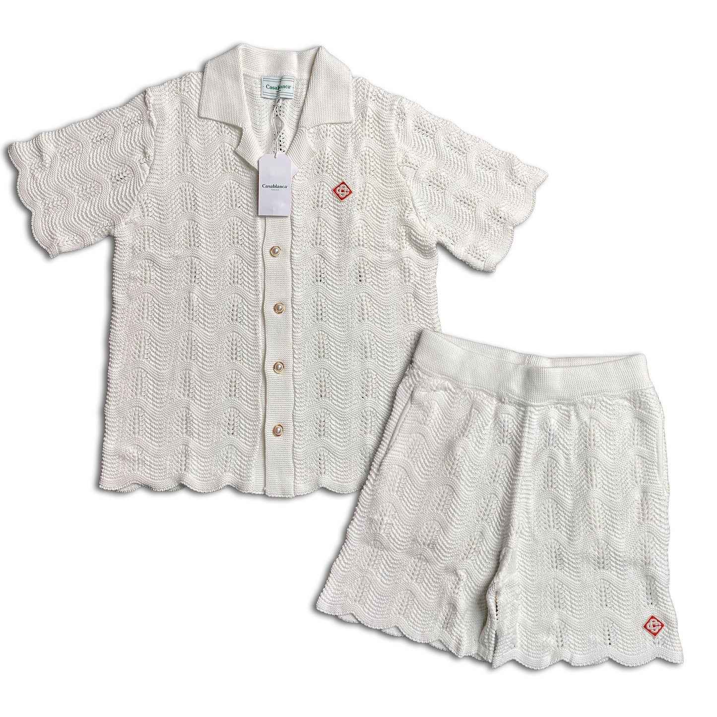 Conjunto Casablanca Crochet Blanco