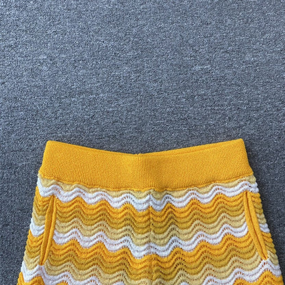 Conjunto Casablanca Crochet Amarillo
