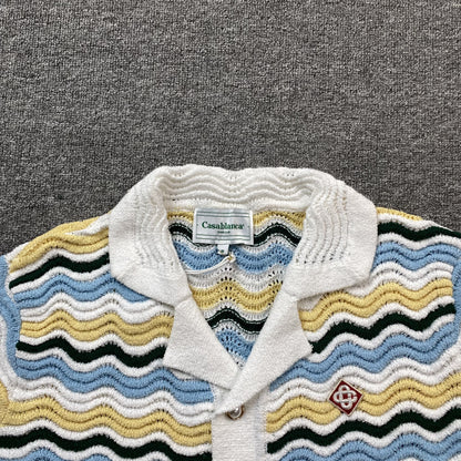 Conjunto Casablanca Crochet Amarillo Azul