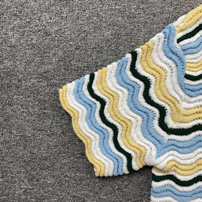 Conjunto Casablanca Crochet Amarillo Azul