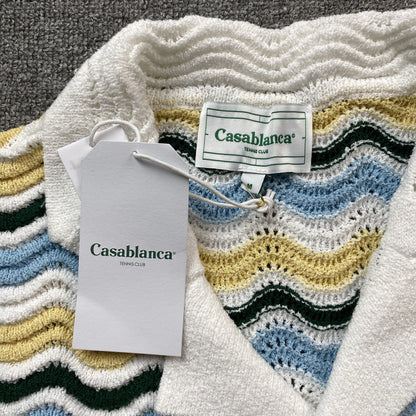 Conjunto Casablanca Crochet Amarillo Azul
