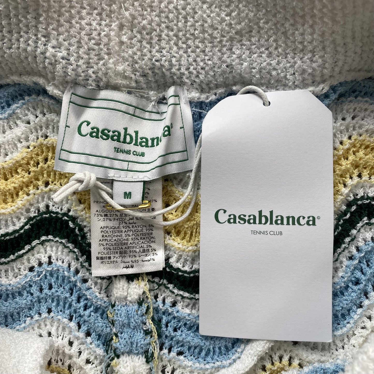 Conjunto Casablanca Crochet Amarillo Azul