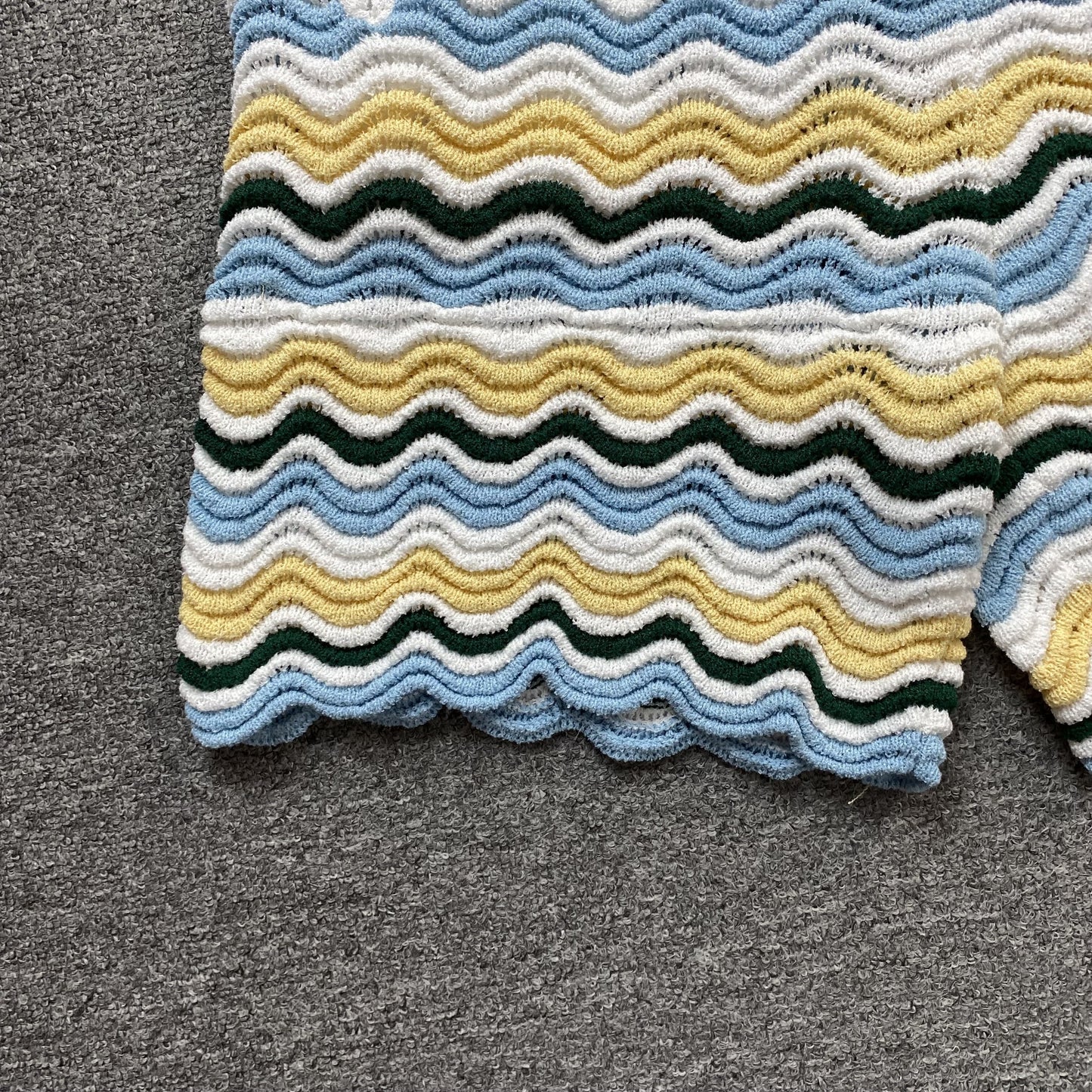 Conjunto Casablanca Crochet Amarillo Azul