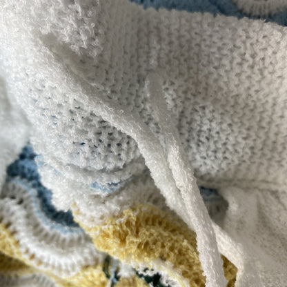 Conjunto Casablanca Crochet Amarillo Azul