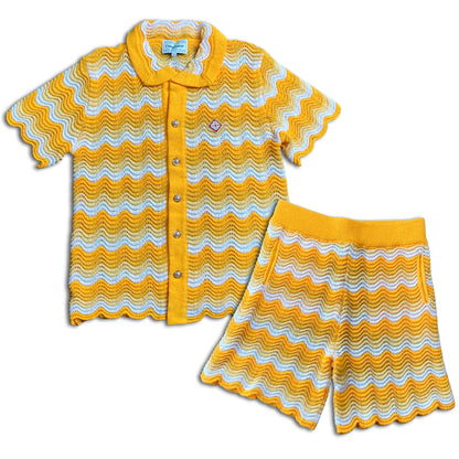 Conjunto Casablanca Crochet Amarillo