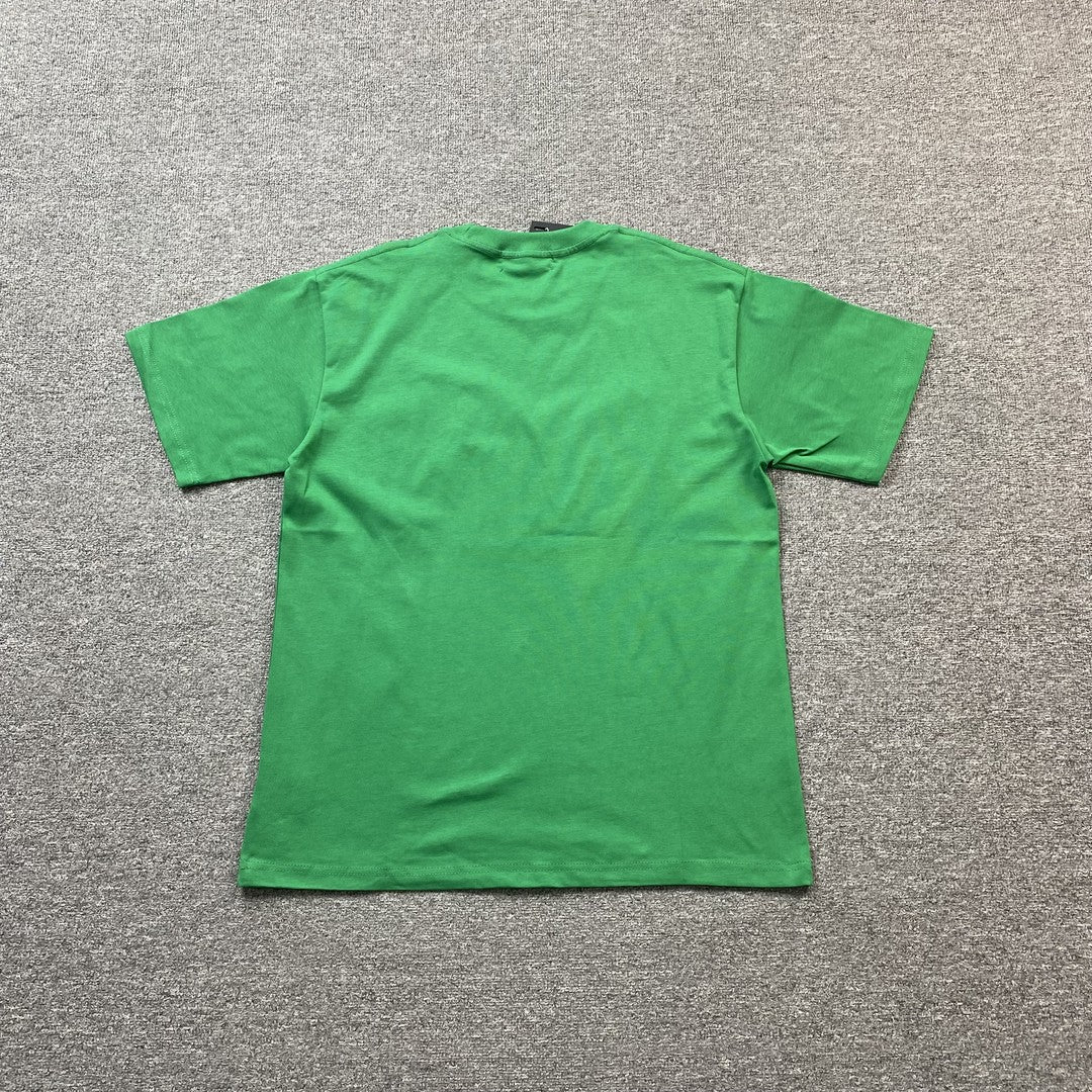 AMIRI STAGGERED LOGO TEE GREEN