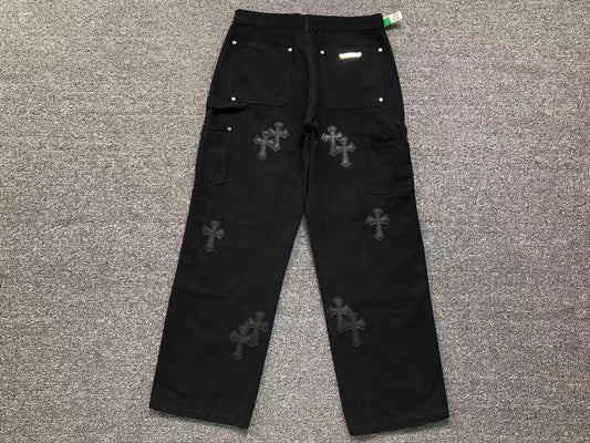 chrome-hearts-cross-patch-carpenter-pants-black-2-Drip Store Argentina