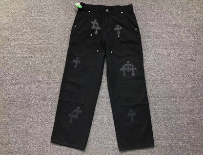 chrome-hearts-cross-patch-carpenter-pants-black-Drip Store Argentina