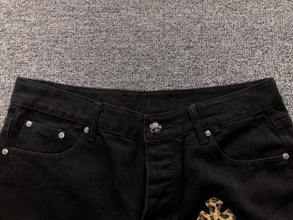 chrome-hearts-leopard-cross-patch-jeans-black-10-Drip Store Argentina