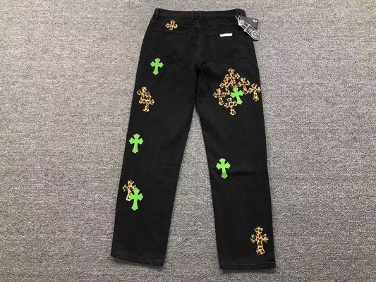 chrome-hearts-leopard-cross-patch-jeans-black-2-Drip Store Argentina