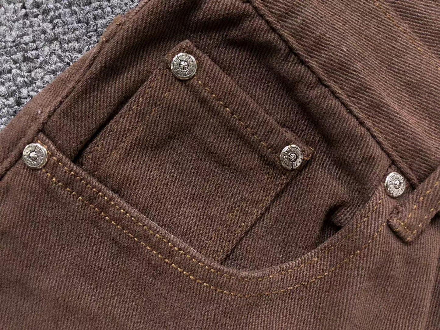 chrome-hearts-zebra-cross-patch-jeans-brown-9-Drip Store Argentina