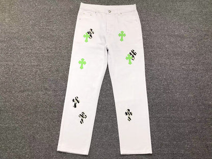 chrome-hearts-zebra-cross-patch-jeans-white-Drip Store Argentina