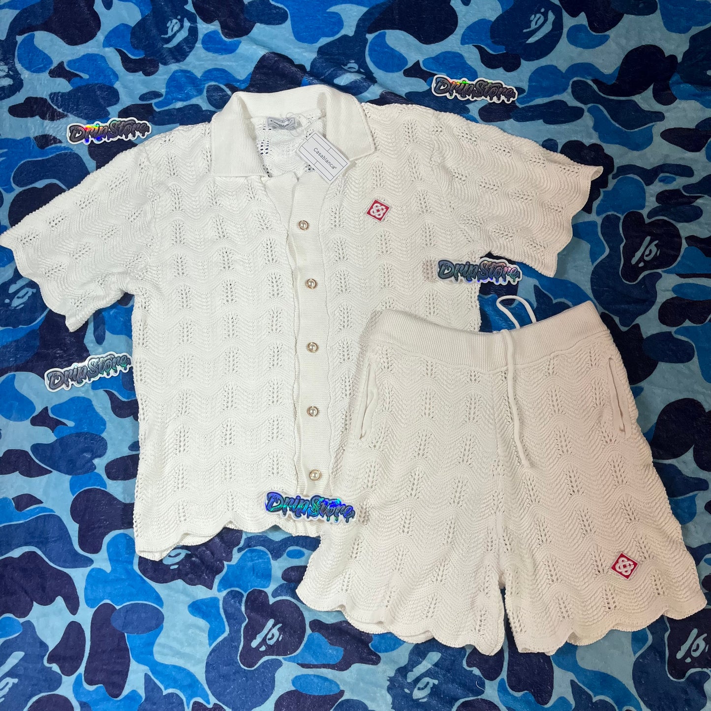 Conjunto Casablanca Crochet Blanco XXL