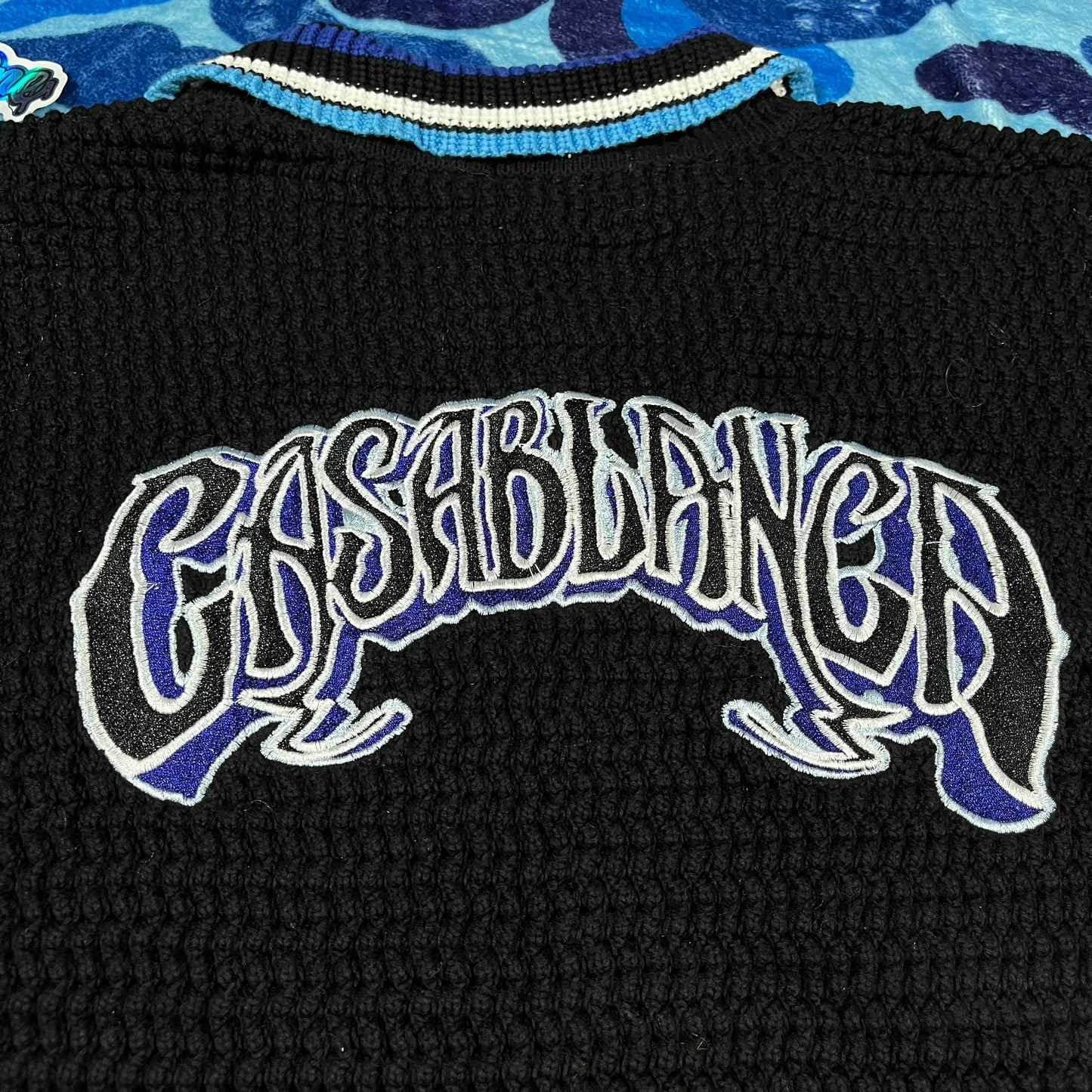 Conjunto Casablanca Crochet Negro Logo XL