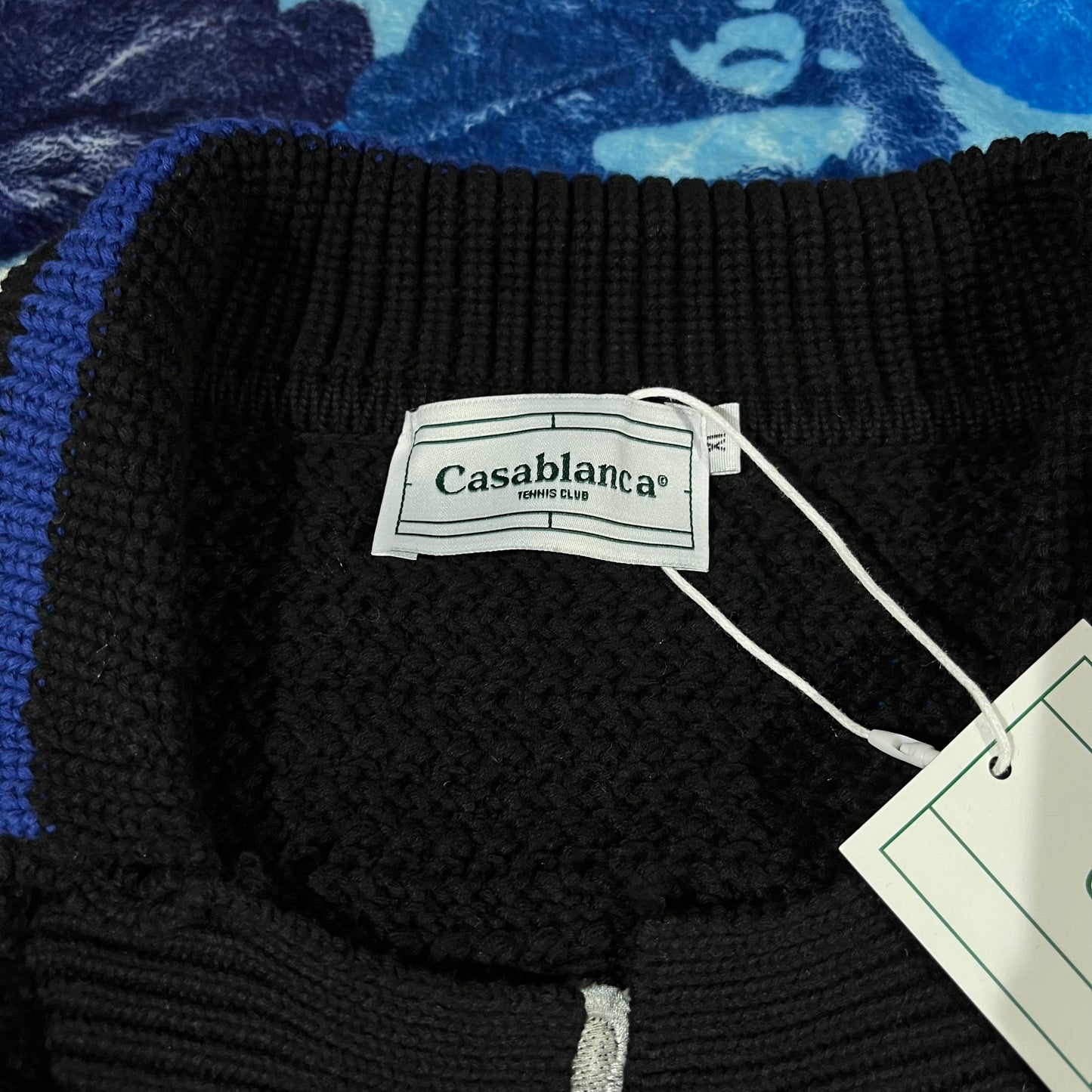 Conjunto Casablanca Crochet Negro Logo XL