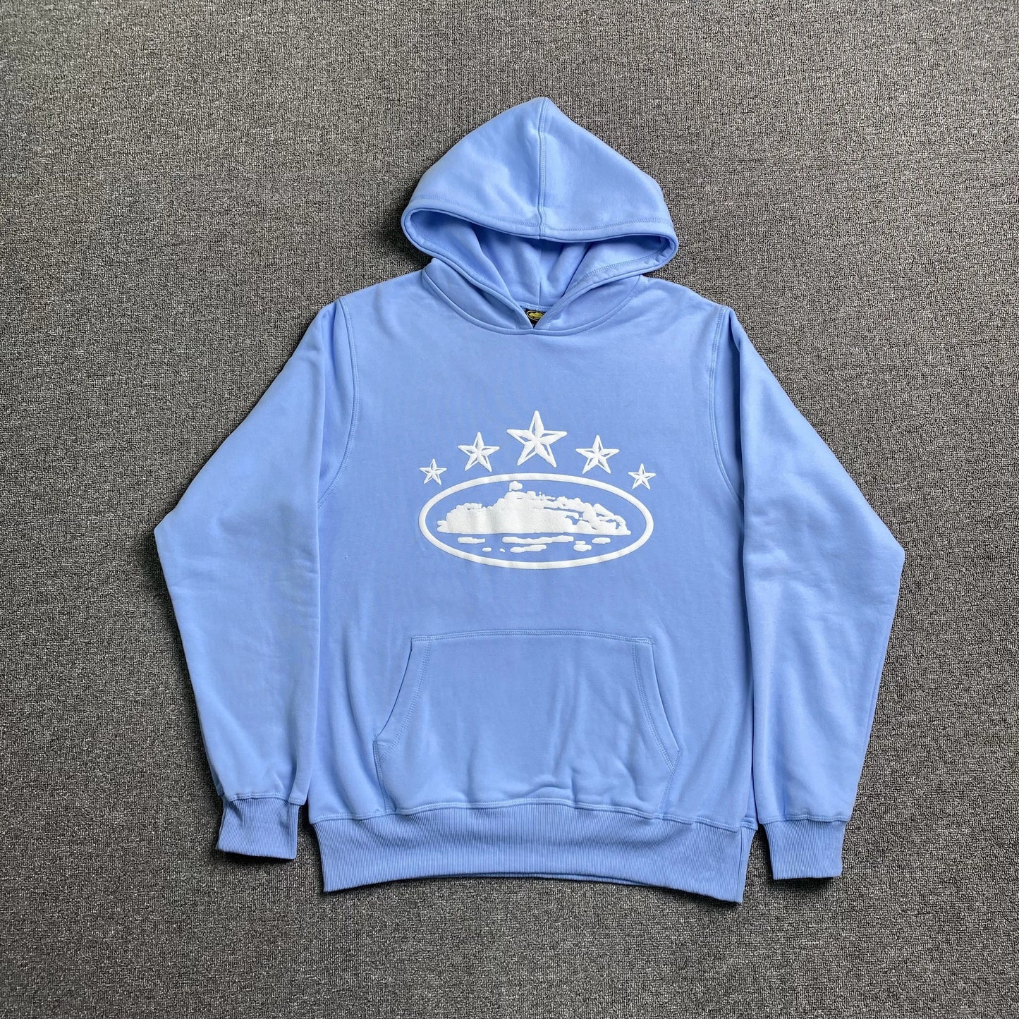 corteiz-alcatraz-5-starz-hoodie-baby-blue-Drip Store Argentina