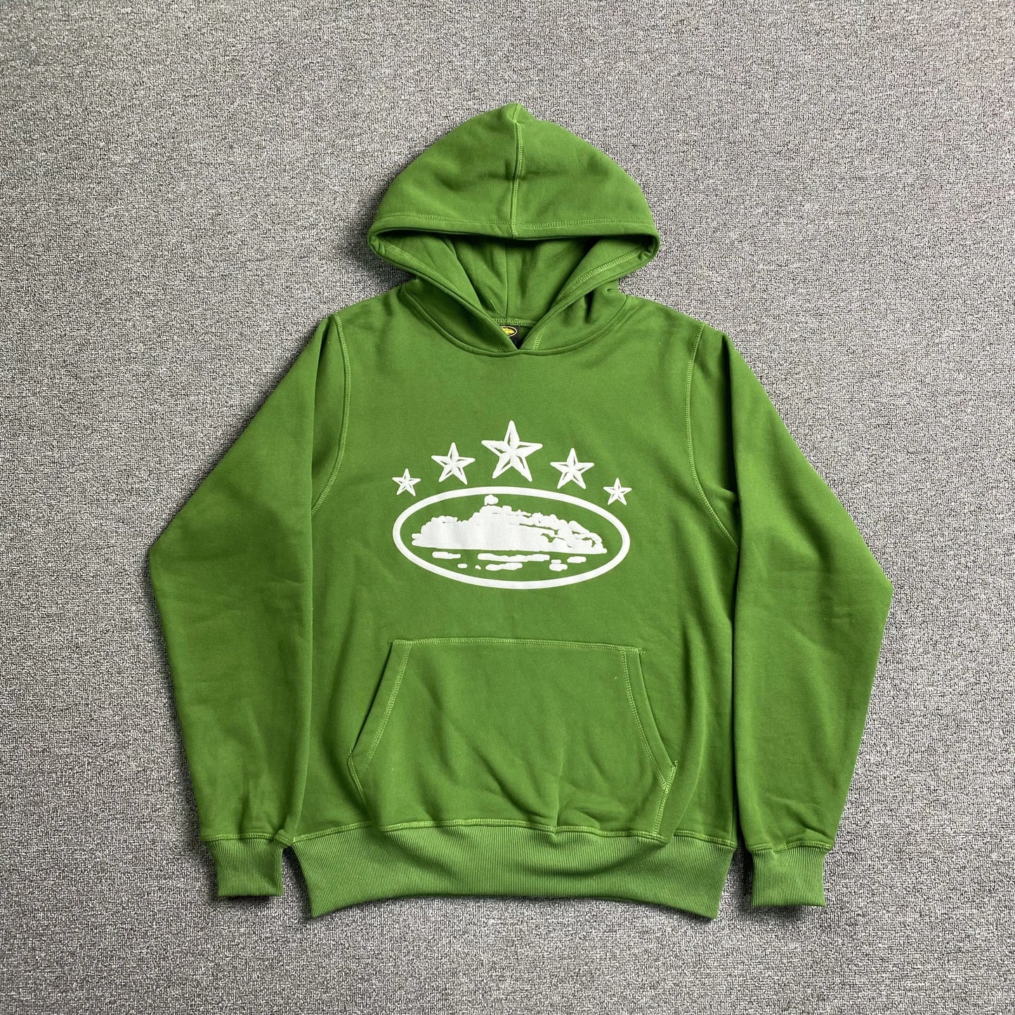 corteiz-alcatraz-5-starz-hoodie-green-Drip Store Argentina