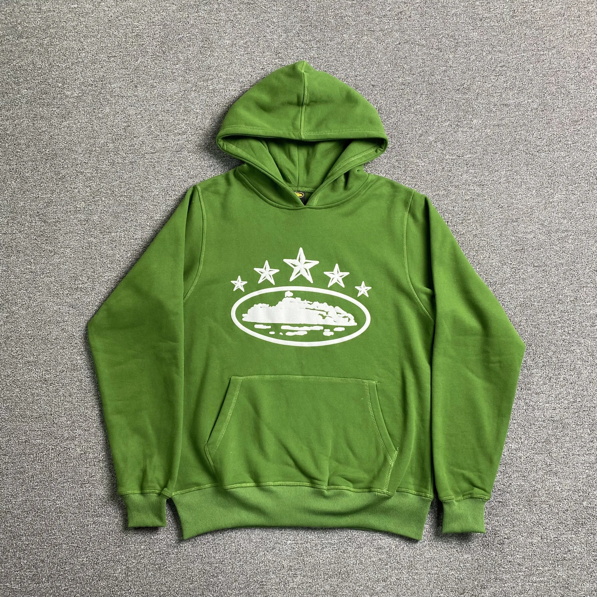 corteiz-alcatraz-5-starz-hoodie-green-Drip Store Argentina